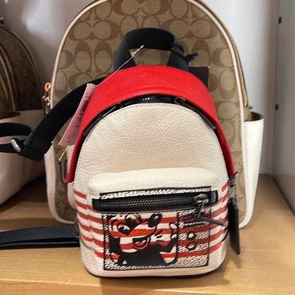Coach Disney Mickey Mouse X Keith Haring Small West Backpack Crossbody - Picture 6 of 16